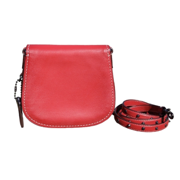 🍒Rare 1941 red Mini Saddle 17 with studded strap?! 🍒 - Picture 2 of 9